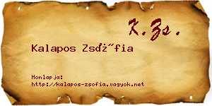 Kalapos Zsófia névjegykártya